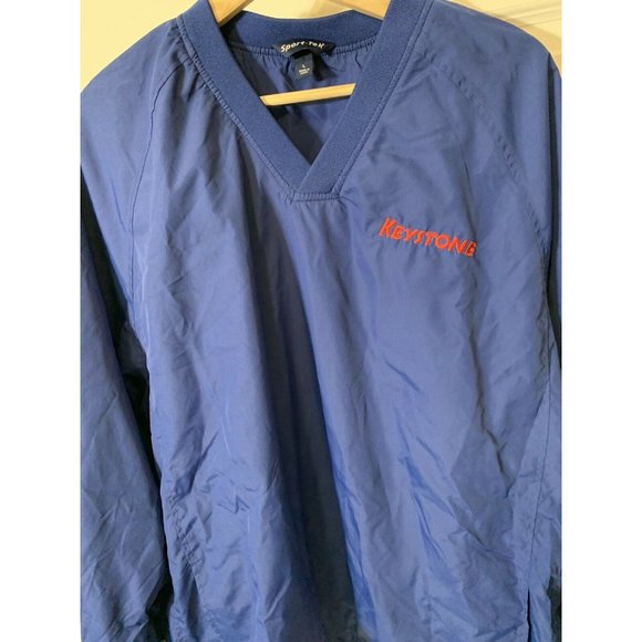 KEYSTONE JACKET MEN'S Sz L BLUE PULLOVER Sport Tek - Picture 3 of 5